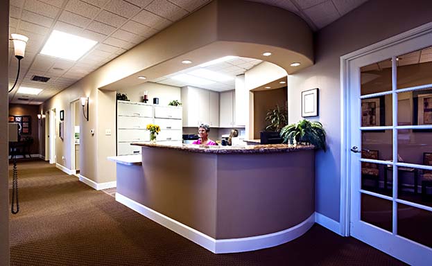 reception desk at James Mata DDS