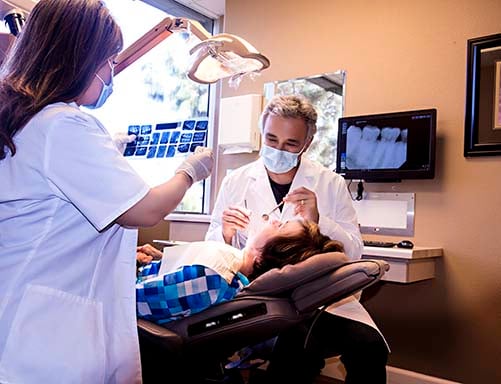 patient receiving dental work